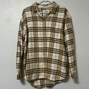 American Eagle Women Flannel Plaid Shirt